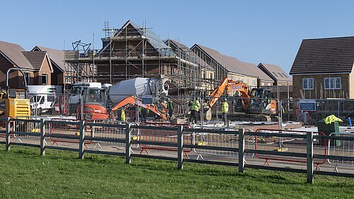 Houses being built