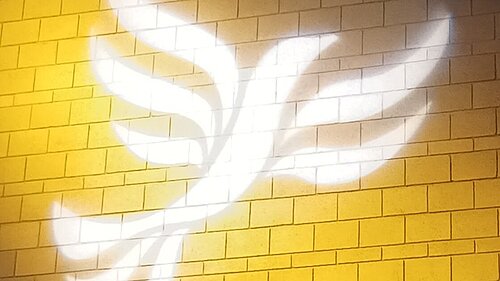 Thank you in yellow text on a brown background