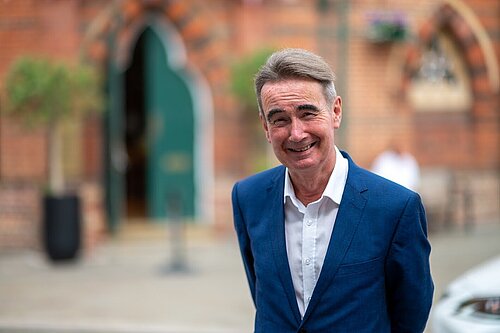 Stephen Conway outside Wokingham Town hall