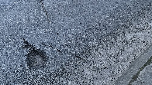 a pothole