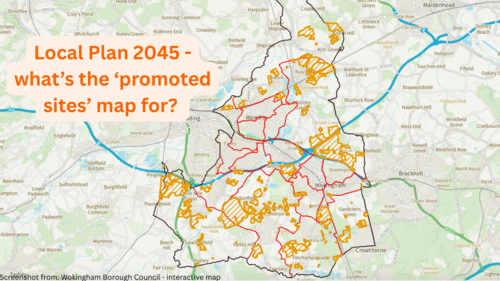 Map showing promoted sites for the 2045 Local Plan