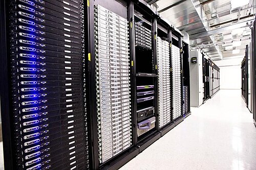 Photo of the inside of a Data Centre
