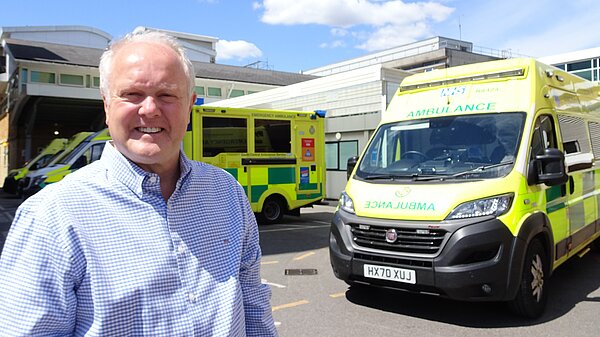 Clive Jones outside the Royal Berkshire Hospital