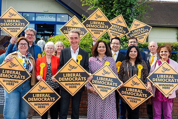 Photo of Liberal Democrat Councillors after the May 2026 Local Elections