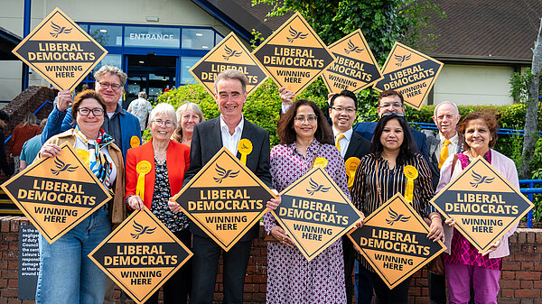 Photo of Liberal Democrat Councillors after the May 2026 Local Elections