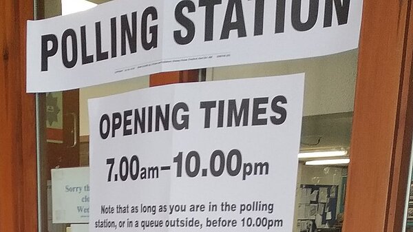 Polling Station sign